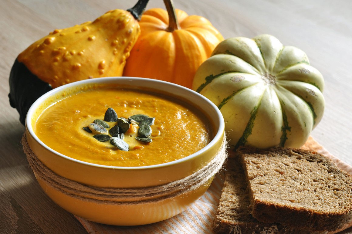 Amerikanische Kürbissuppe