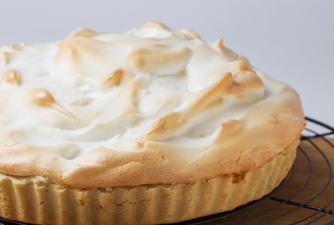 Rhabarberkuchen mit Baiserhaube