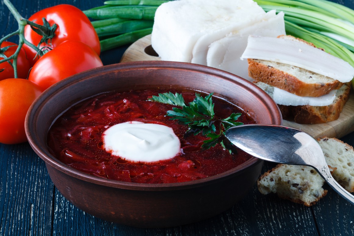 Russische Borschtsch Suppe