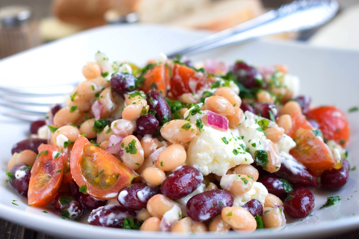 Bohnensalat mit Feta - Rezept