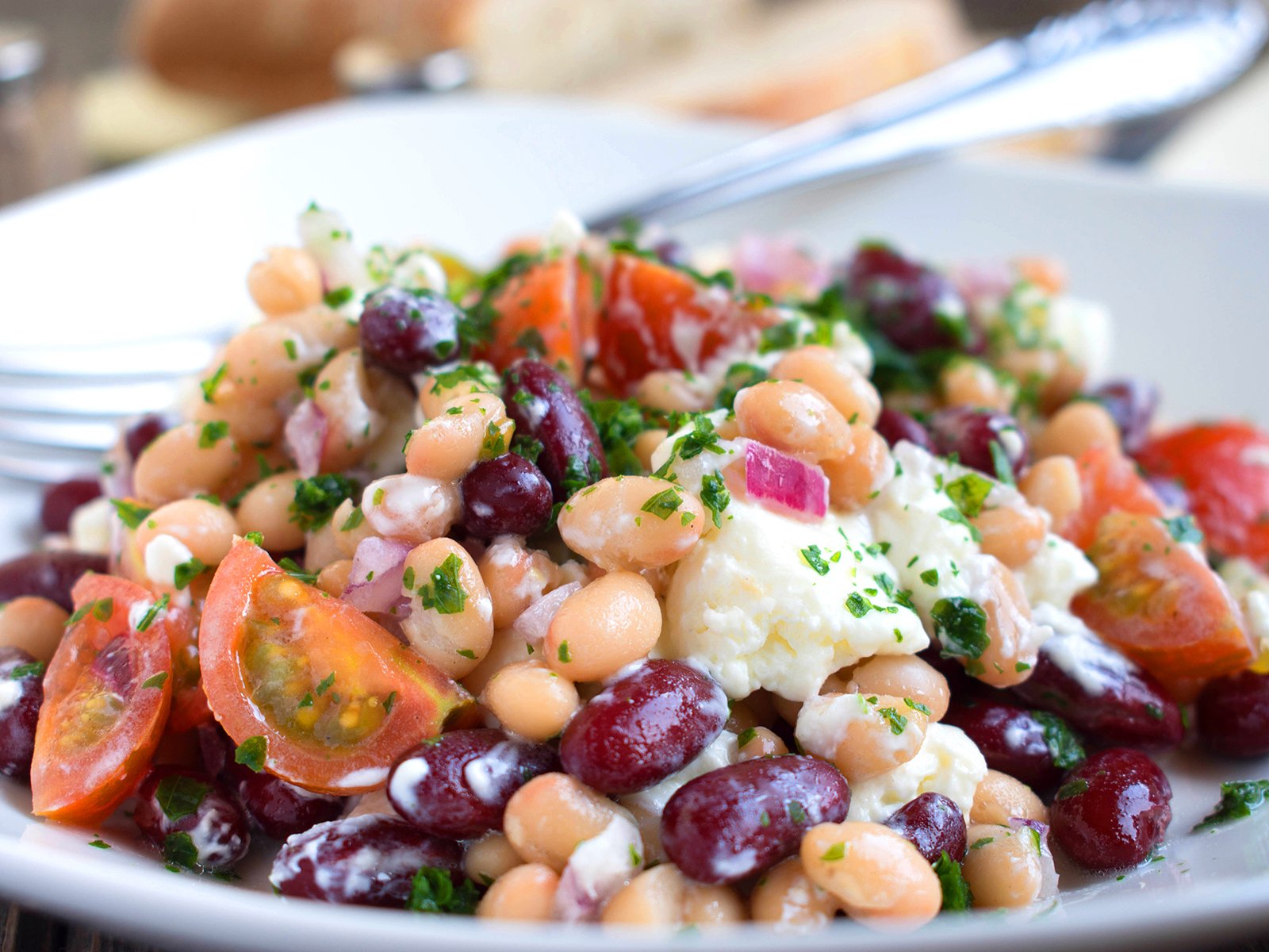 Bohnensalat mit Feta - Rezept