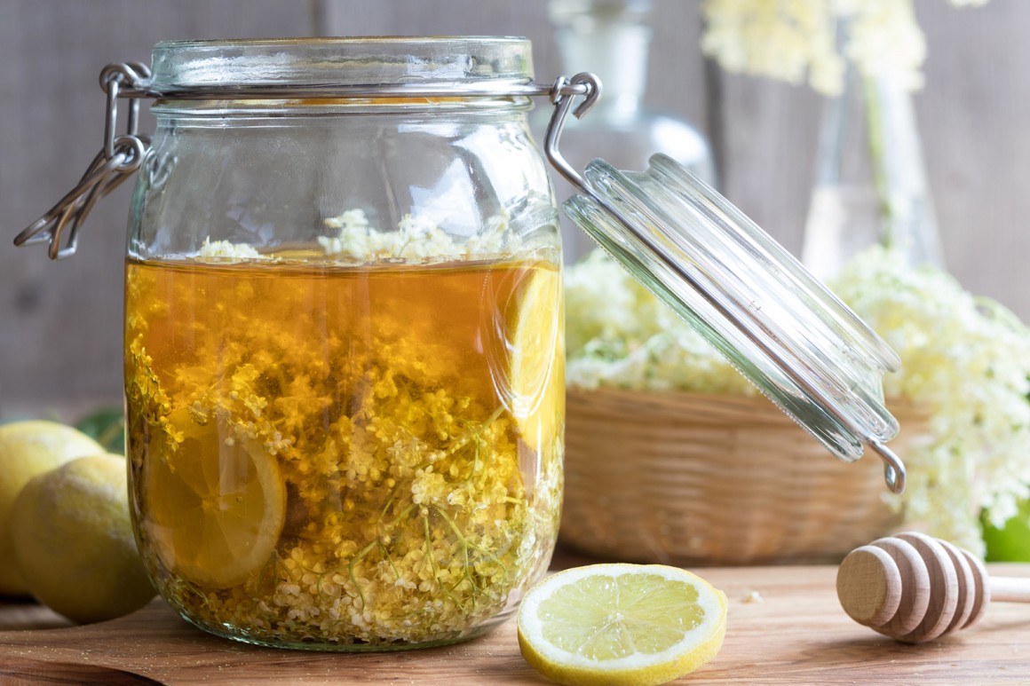 Holundersirup selbstgemacht