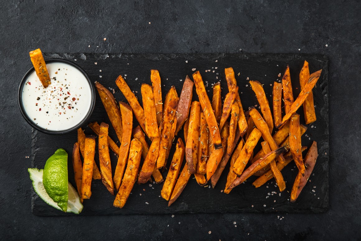 Süßkartoffel Pommes aus dem Backofen