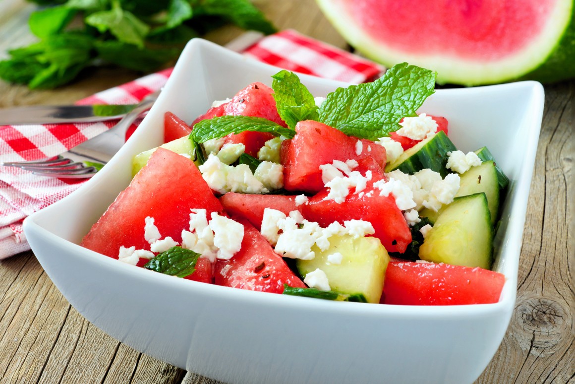 Wassermelonen Salat mit Feta