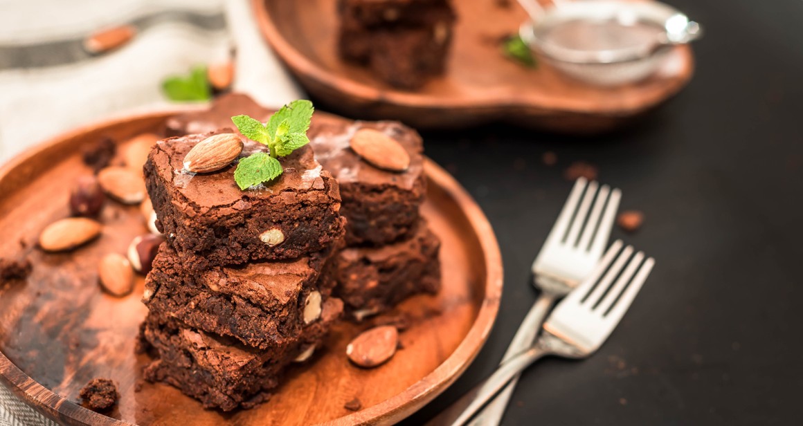 Schoko-Mandel-Brownies - Rezept