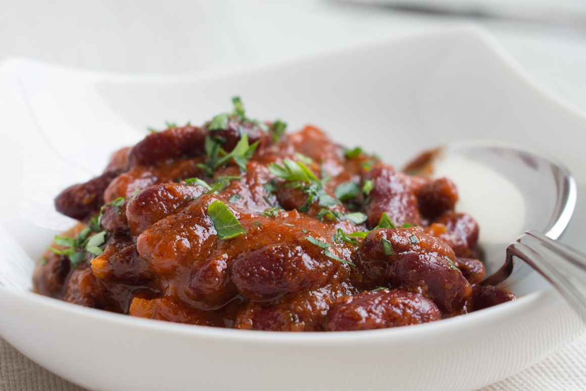 Feurige Chili-Bohnen mit Koriander - Rezept