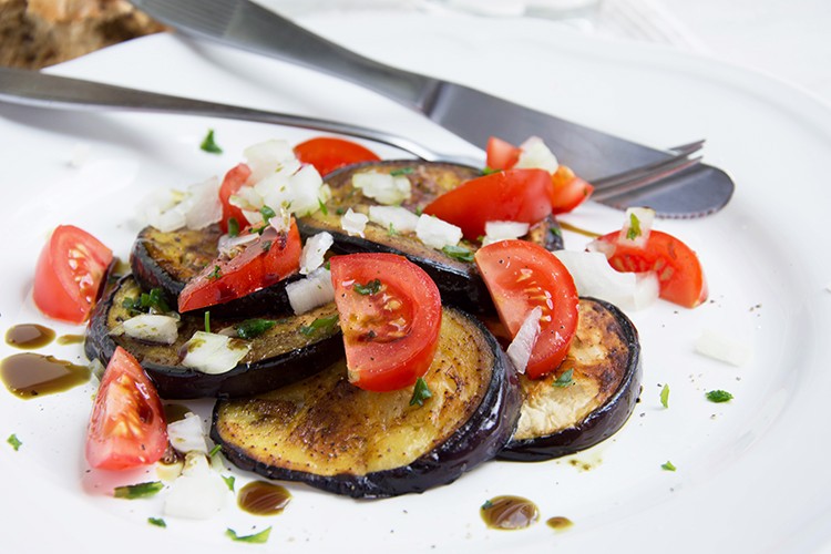 Gegrillte Auberginenscheiben