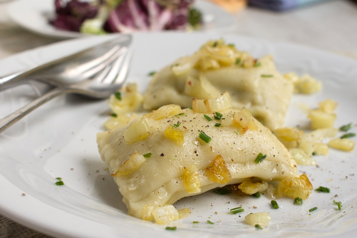 Geschmälzte Maultaschen