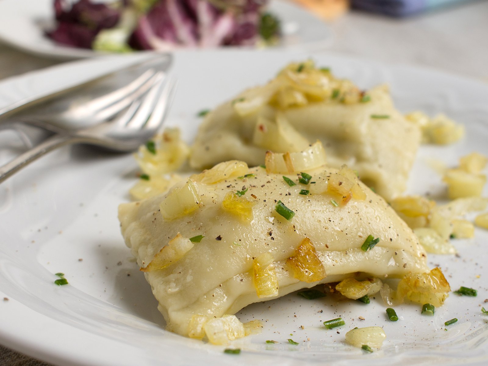 Geschmälzte Maultaschen - Rezept