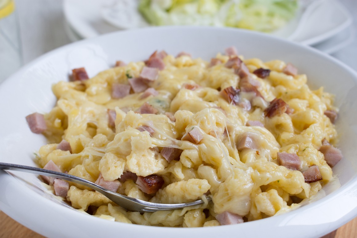 Kässpätzle mit Speck