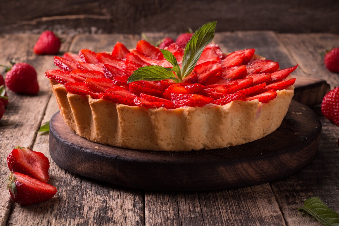 Erdbeerkuchen mit Vanillecreme