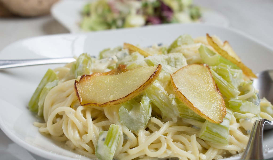 Spaghetti mit Gorgonzola-Sauce