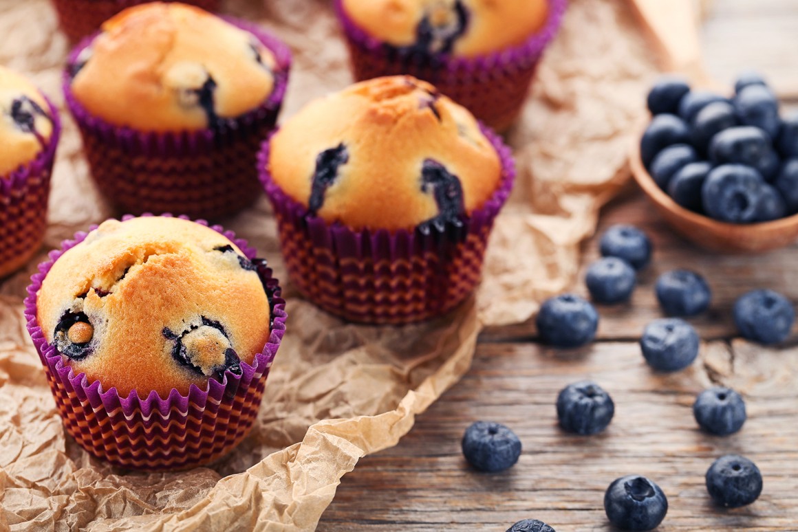 Blaubeermuffins mit Eierlikör
