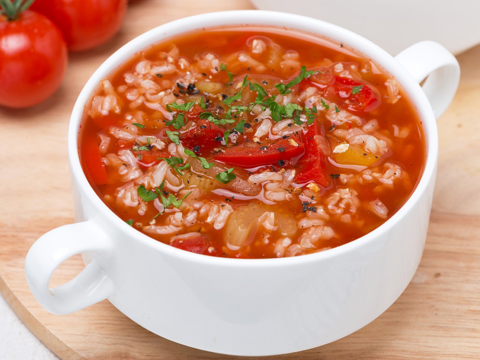 Tomaten-Reissuppe - Rezept