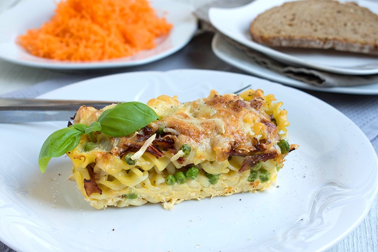 Nudelauflauf mit Schinken