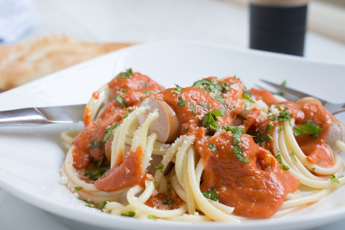 Spaghetti-Würstchen