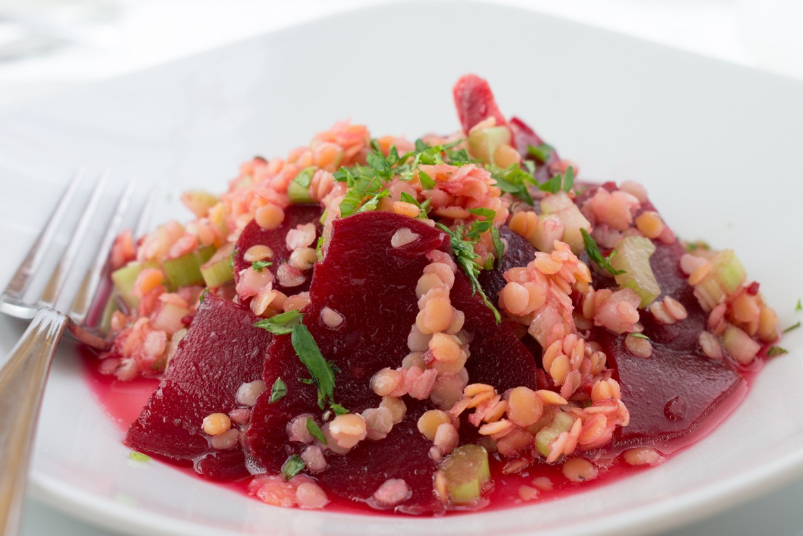 Rote Linsen-Salat