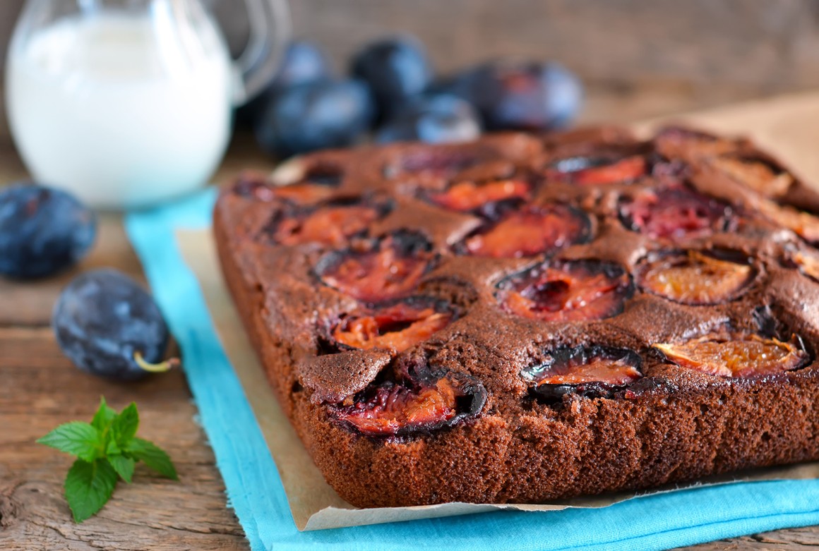 Zwetschgenkuchen mit Schokolade