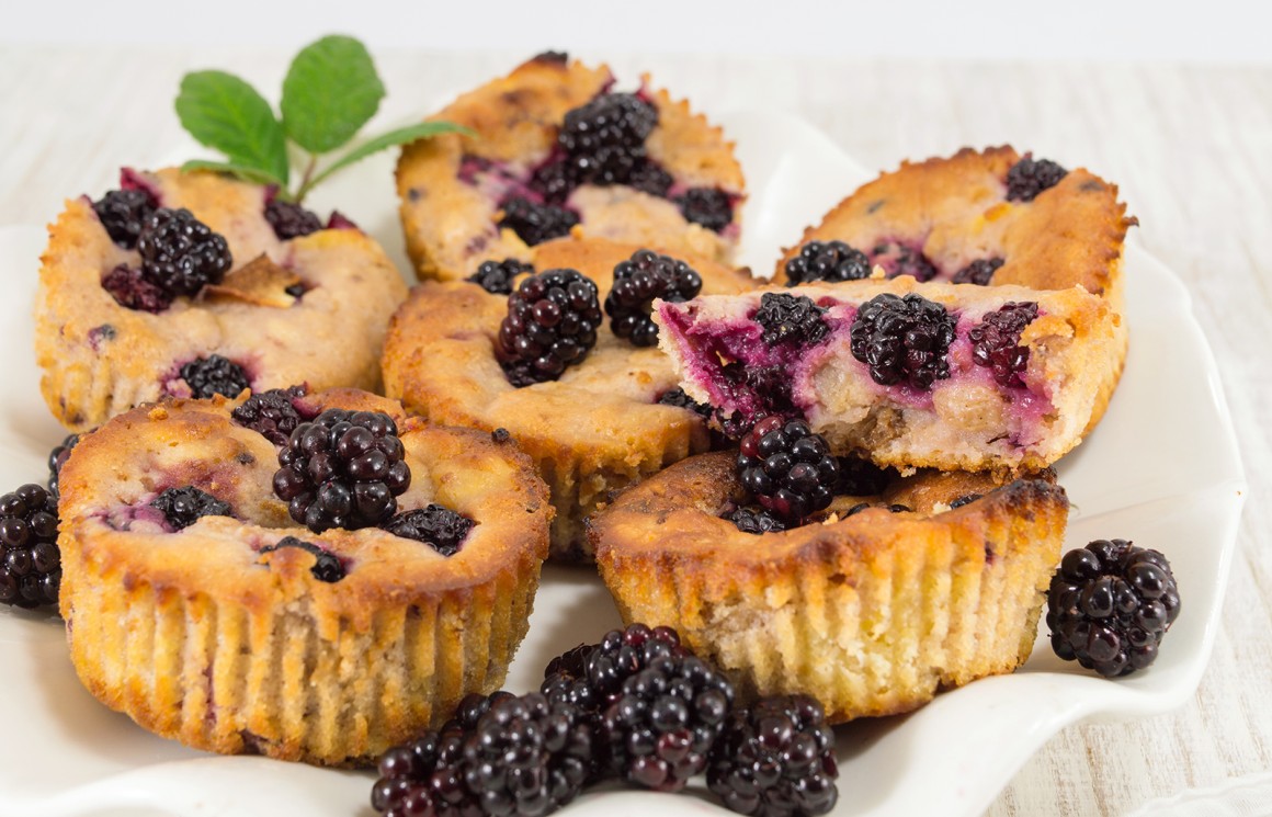 Brombeer-Muffins mit Buttermilch - Rezept