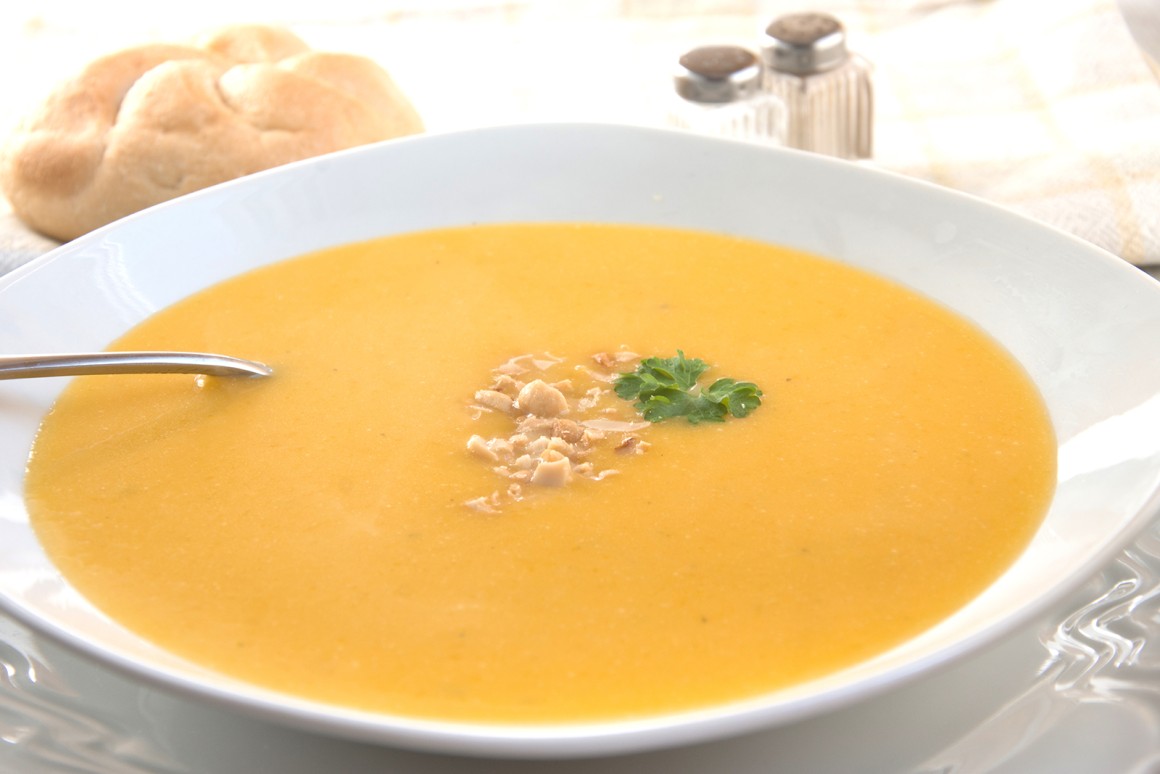Süßkartoffel-Erdnuss-Suppe