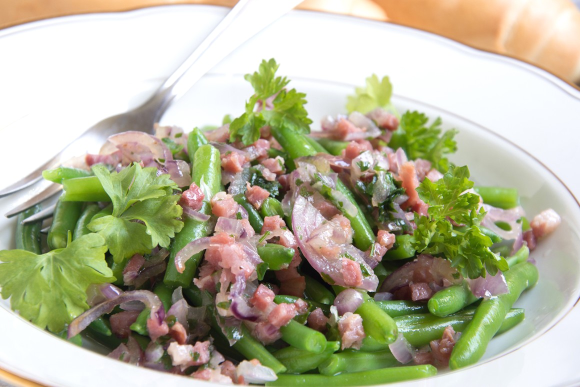 Geschmelzter Bohnensalat