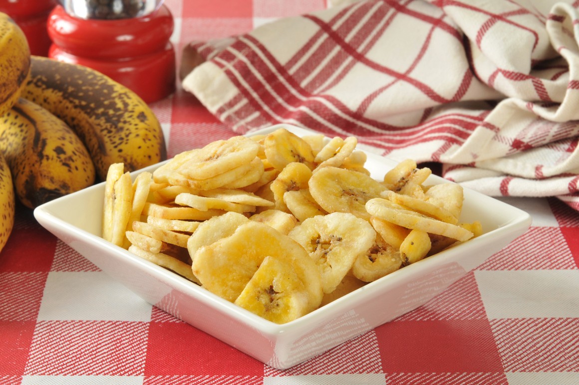Selbstgemachte Bananenchips