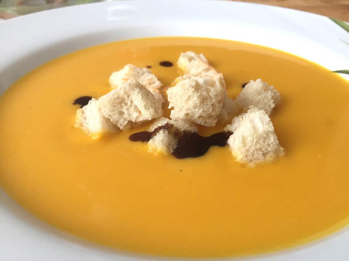 Einfache Kürbiscremesuppe