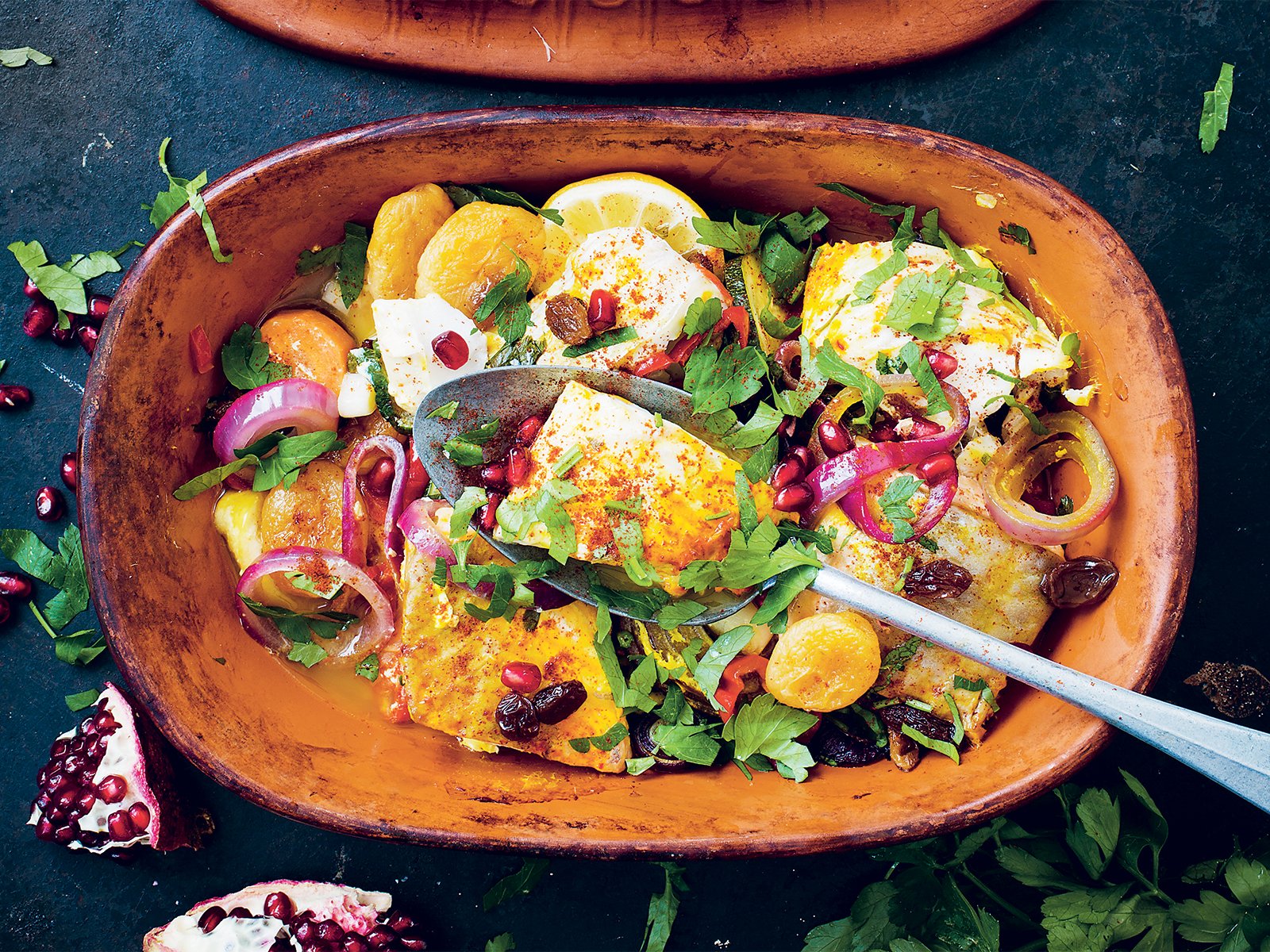 Fisch-Tajine im Römertopf - Rezept