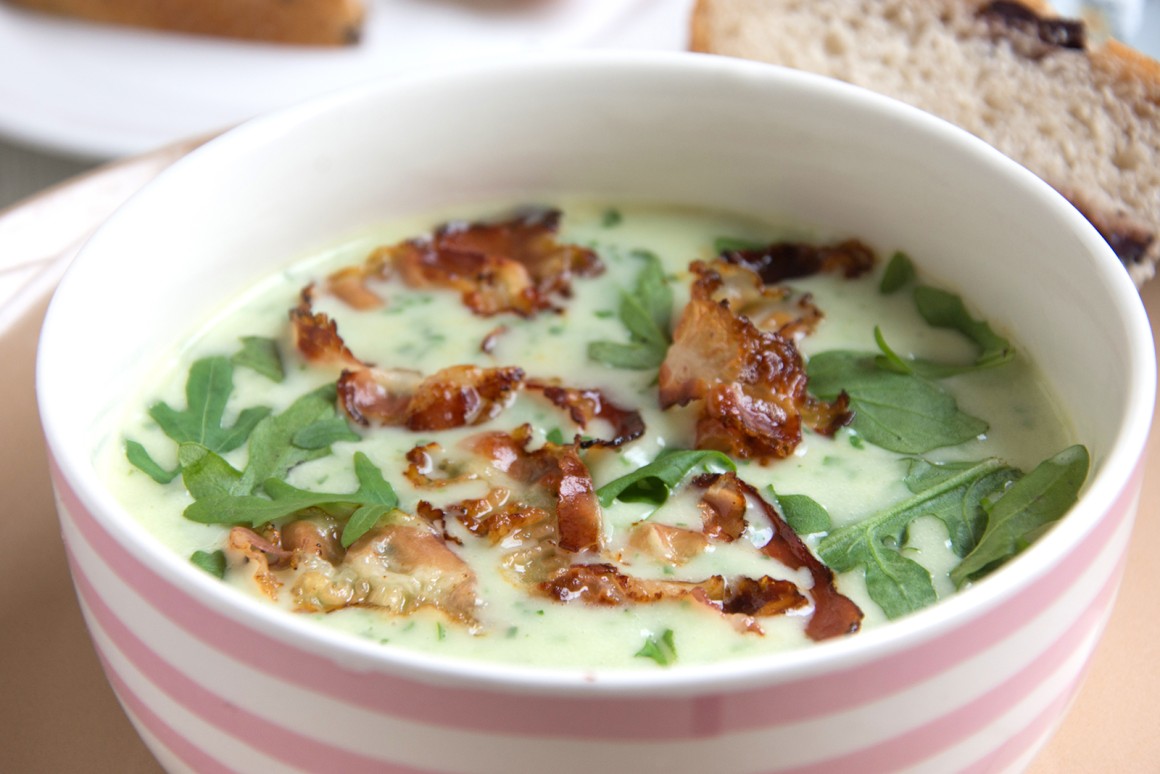 Kartoffelsuppe mit Rucola