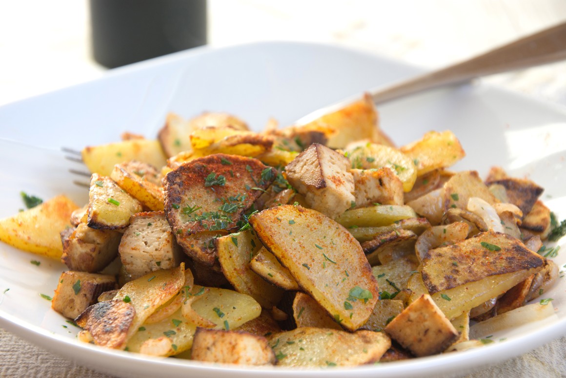 Bratkartoffeln mit Räuchertofu