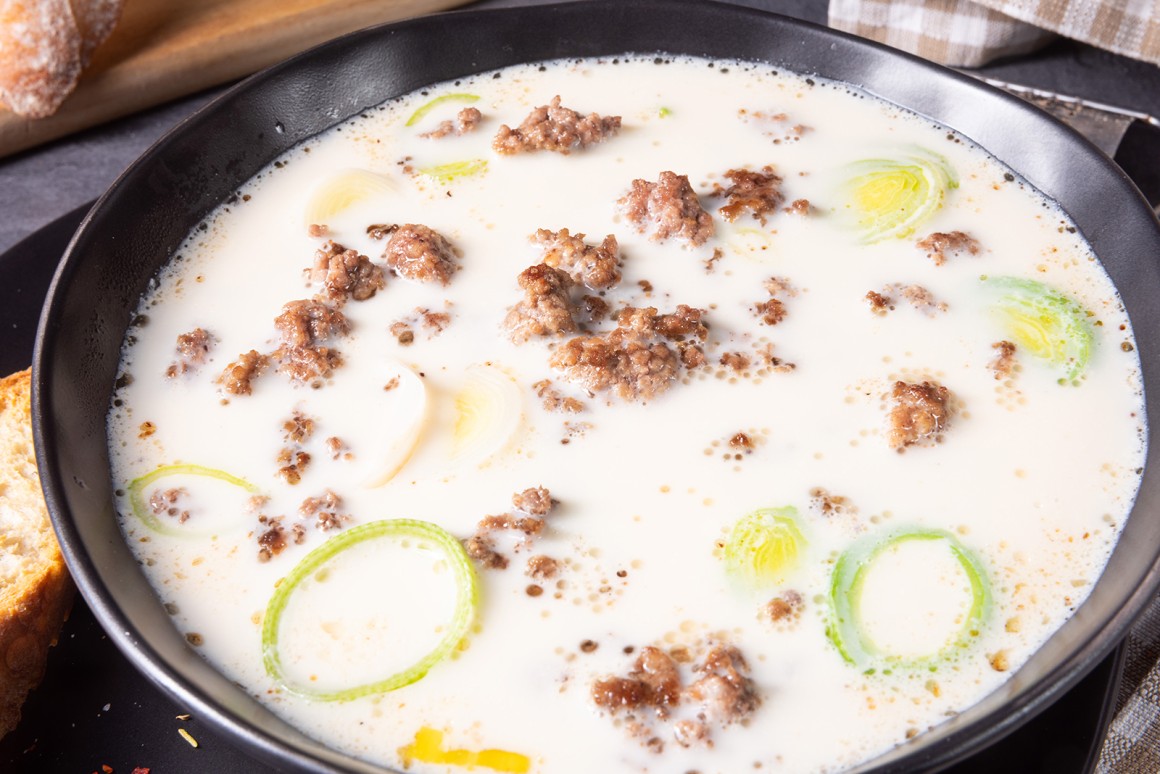 Käse-Lauch-Suppe