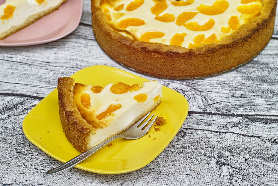 Käsekuchen mit Mandarinen