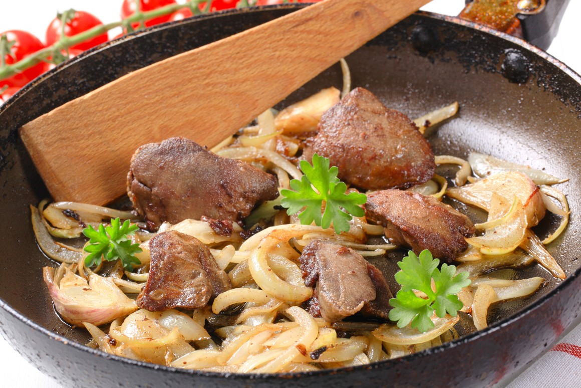 Hähnchenleber mit Zwiebel