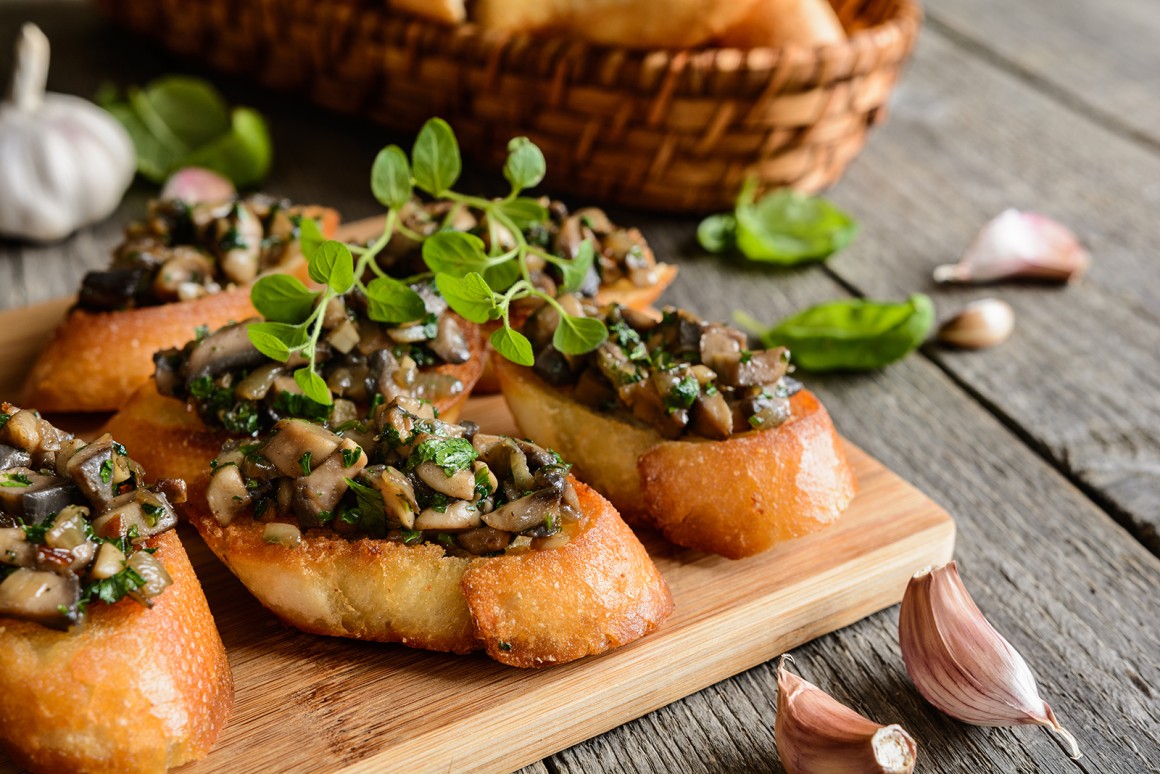 Bruschetta mit Pilzen