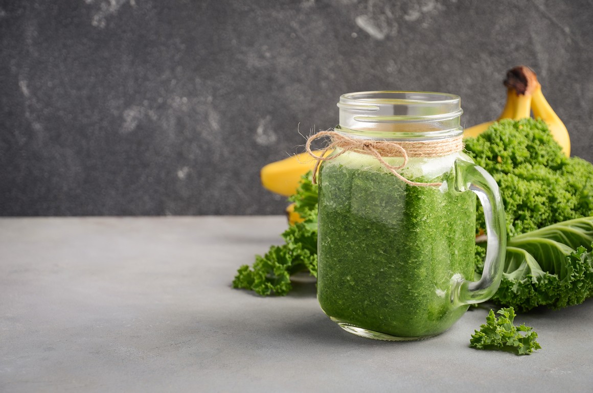 Grüner Smoothie mit Grünkohl