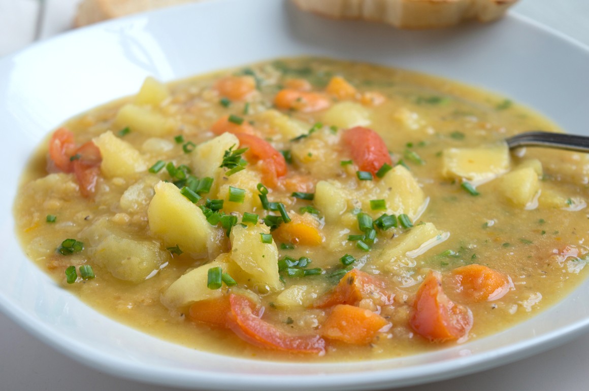 Wärmende Linsensuppe