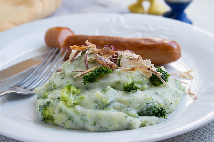 Kartoffelpüree mit Brokkoli