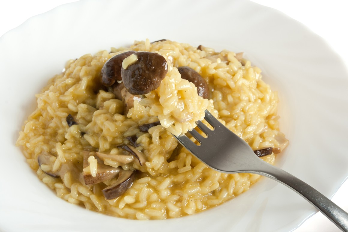 Safranrisotto mit Steinpilzen