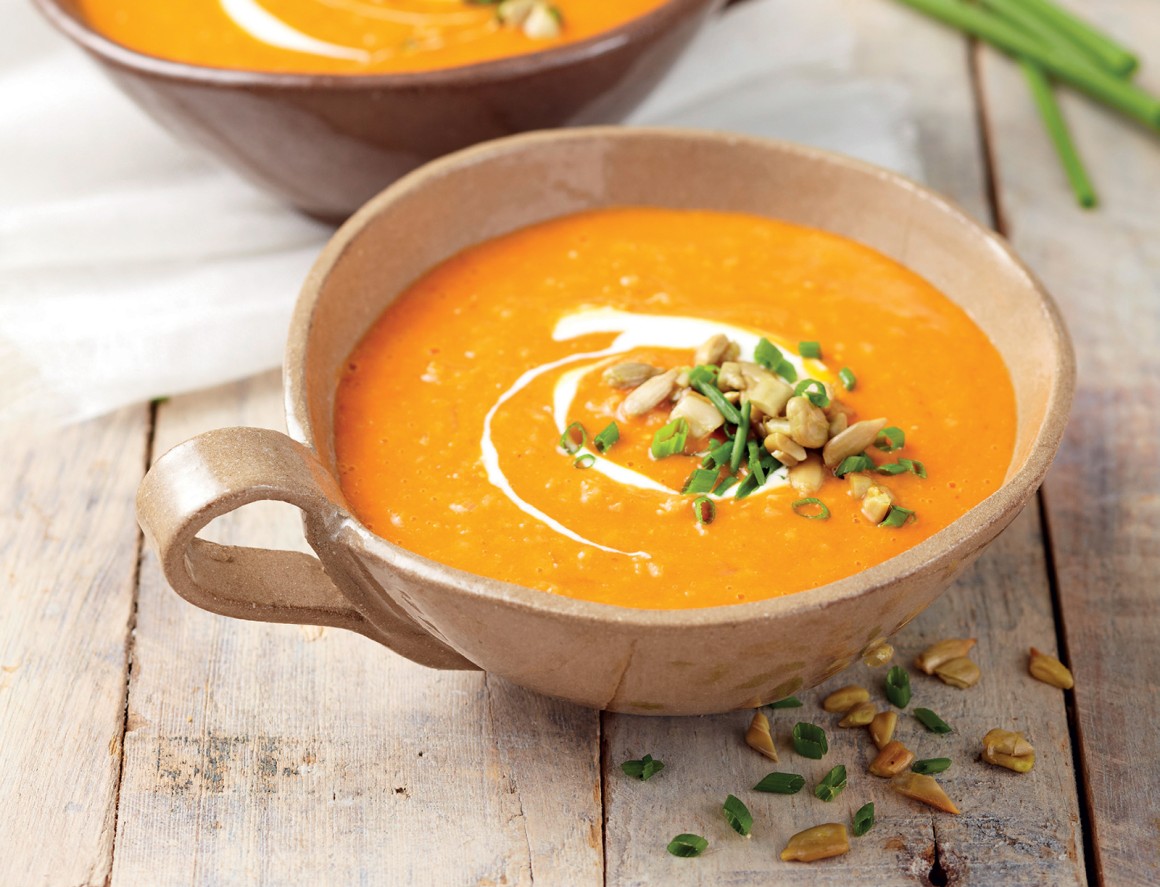 Grünkern-Tomaten-Cremesuppe