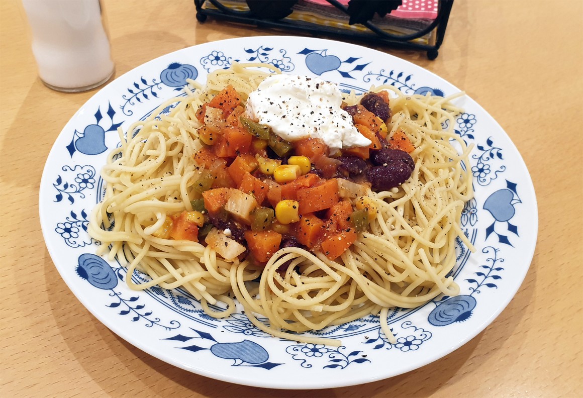 Chili sin carne Spaghetti