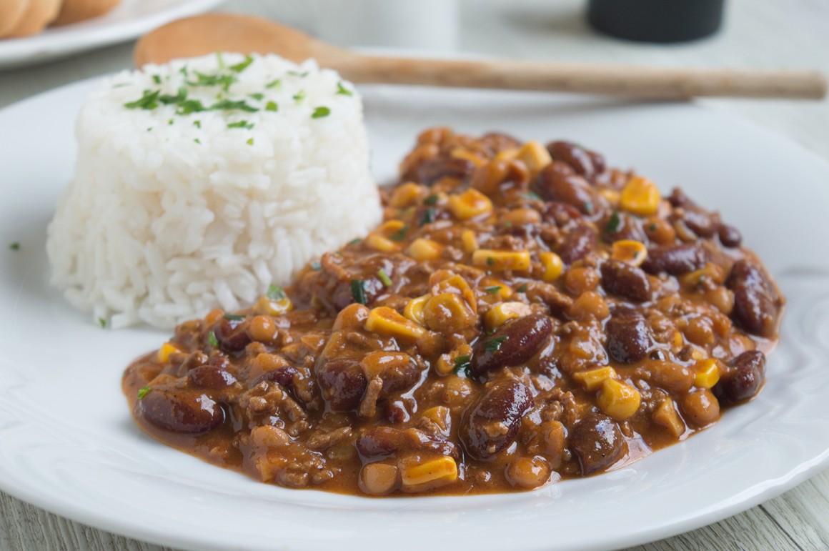 Chili con Carne mit Reis - Rezept