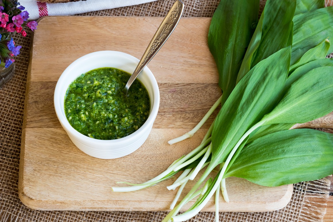 Elegantes Bärlauchpesto Mit Walnüssen Ohne Käse Bilder