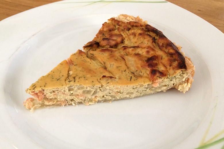 Blätterteig-Quiche mit Räucherlachs und Fenchel