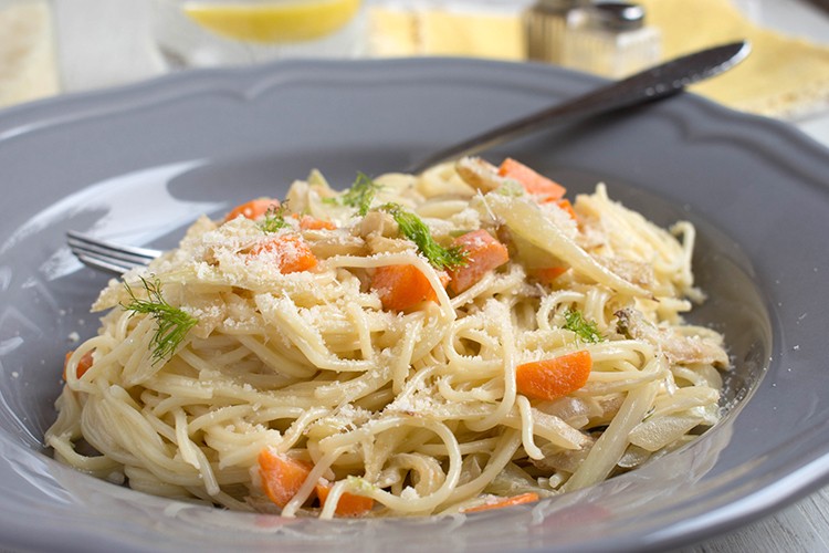 Spaghetti mit Fenchel-Gemüse