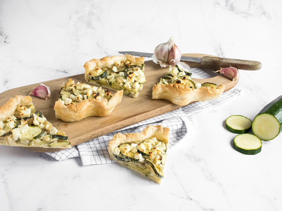 Quiche mit Zucchini und Fetakäse