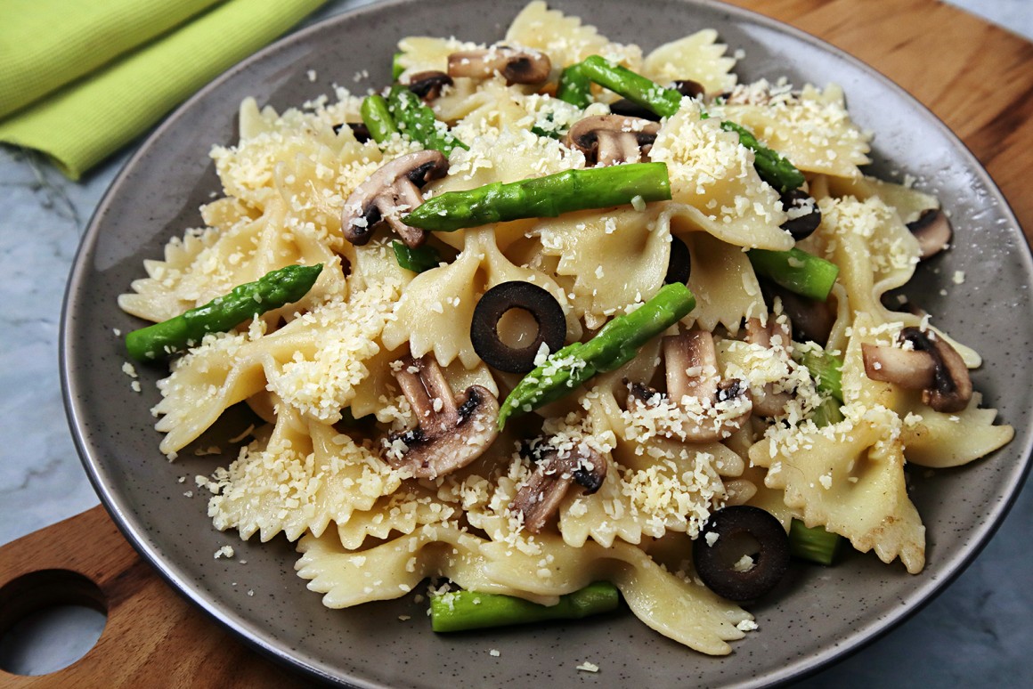 Farfalle mit Spargel