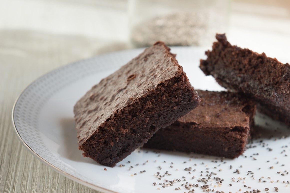 Schokobrownies mit Chiasamen