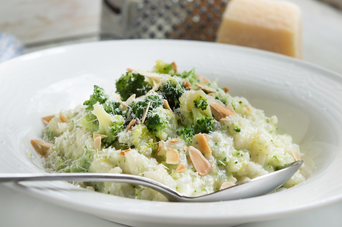Brokkoli-Risotto mit Mandeln