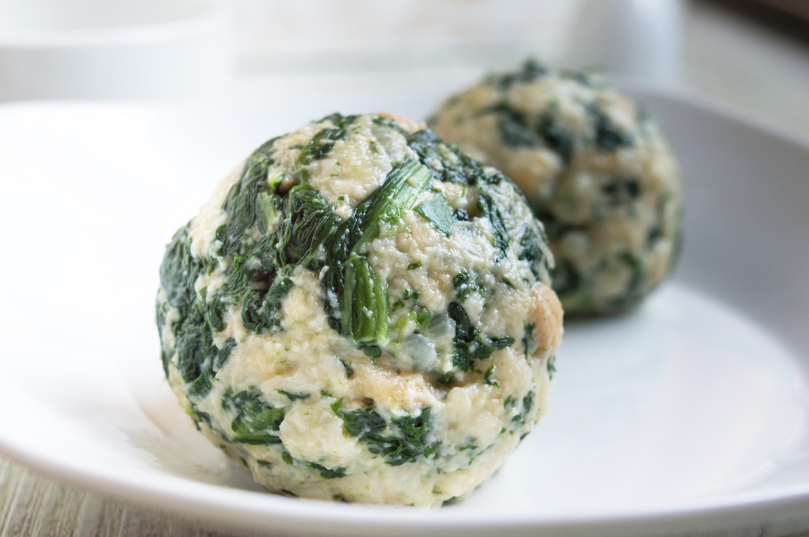 Spinatknödel mit Ricotta