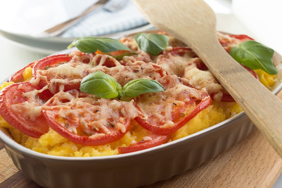 Überbackene Polenta